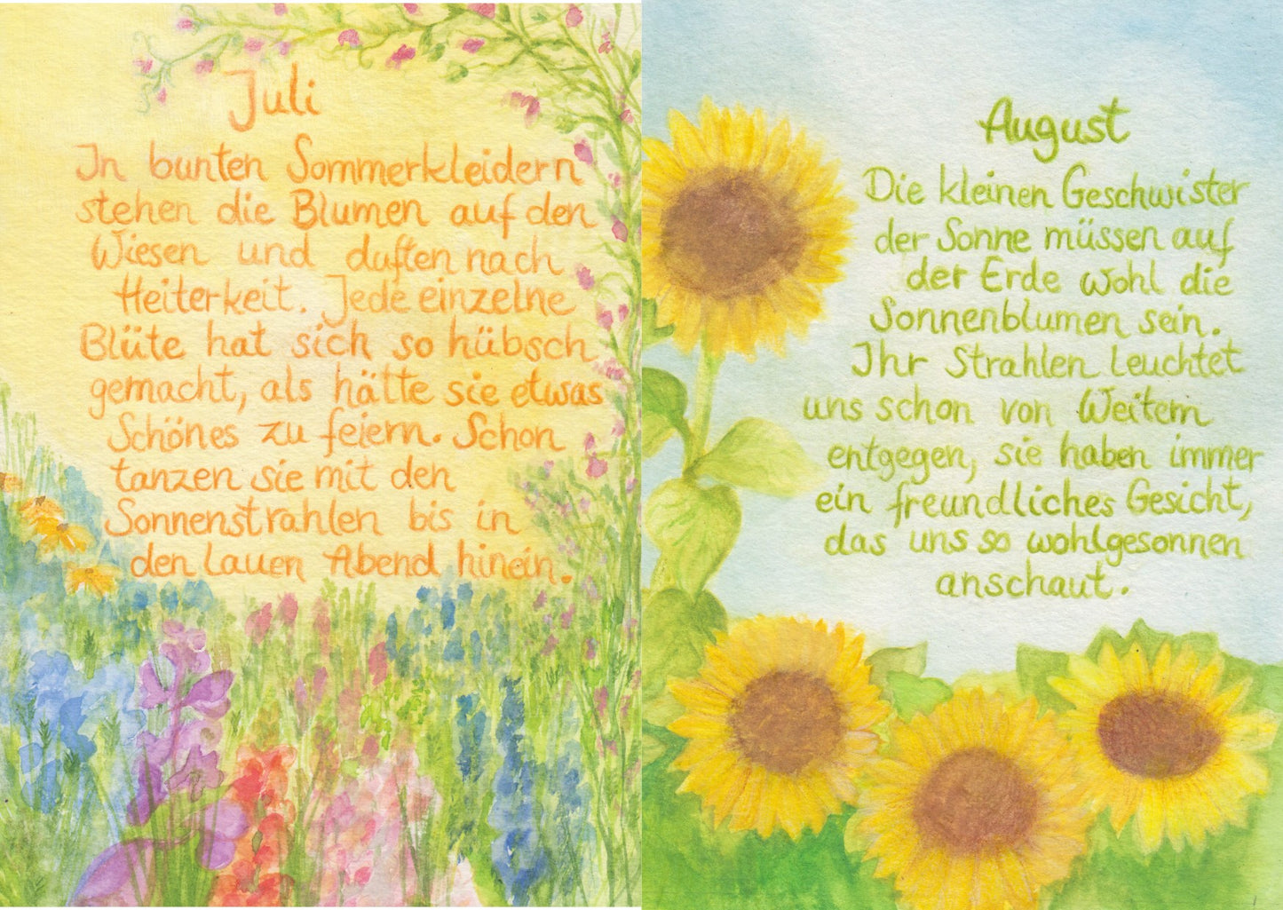 Monatskarten Set BilderSchublade - 12 Postkarten Art.PKS31