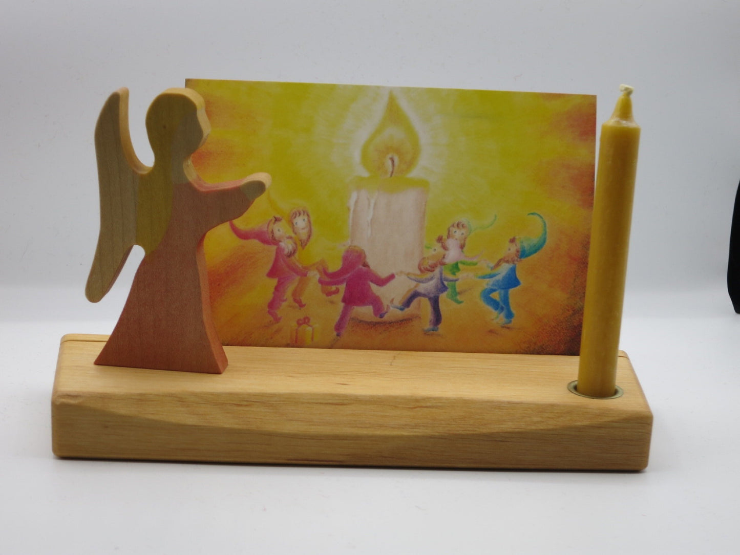 Kartenhalter mit Engel  - Postkartenhalter- Weihnachten - Advent - Waldorf Art.Nr PKH4