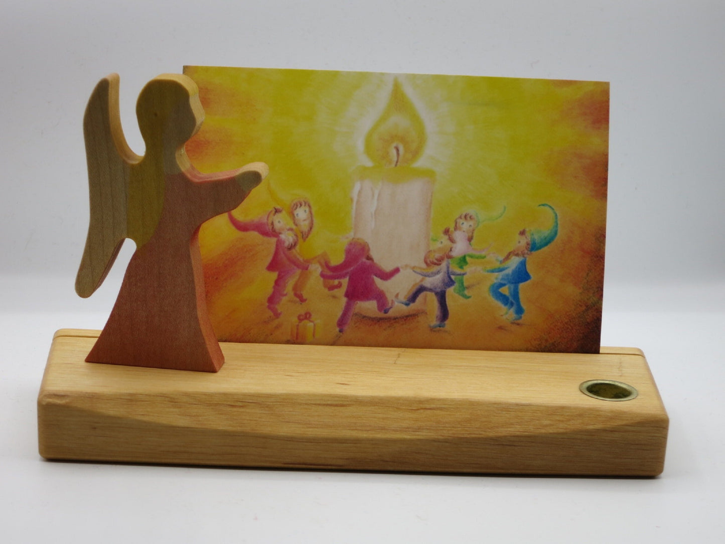 Kartenhalter mit Engel  - Postkartenhalter- Weihnachten - Advent - Waldorf Art.Nr PKH4