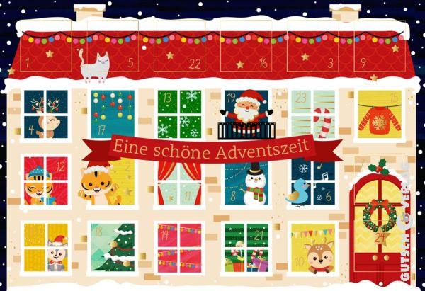 Adventskalenderkarte Eine schöne Adentszeit, Haus rotes Dach von Gutsch Verlag