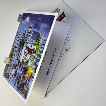 Adventskalenderkarte Detailaufnahme seitlich, oben- AK58