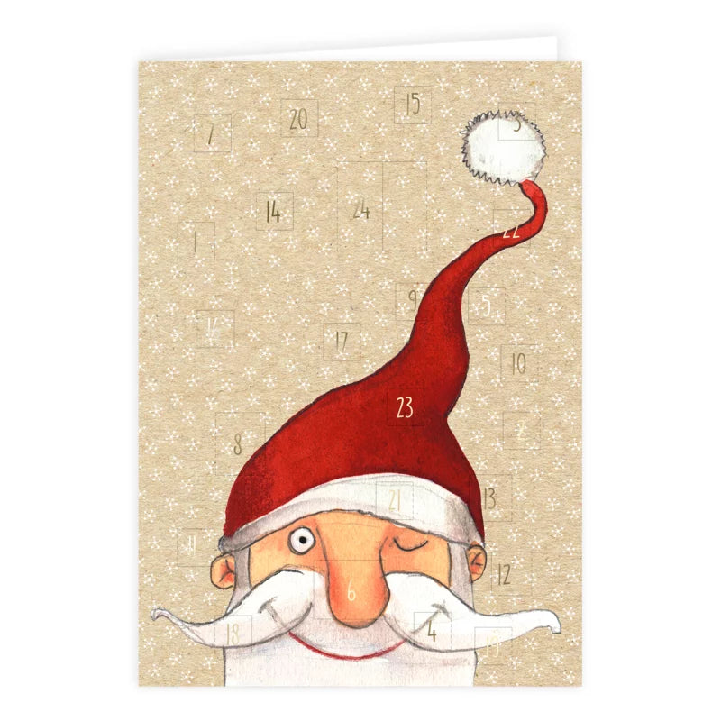 Adventskalenderkarte Nikolaus Porträt von Katja Jäger AK14