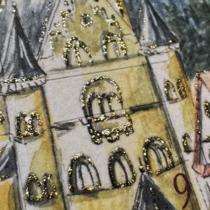 Detailaufnahme Adventskalenderkarte Schloss Neuschwanstein AK48