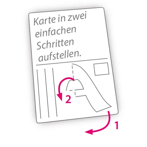 Faltanleitung Aufstellkarte Weihnachtliches Haus AK51