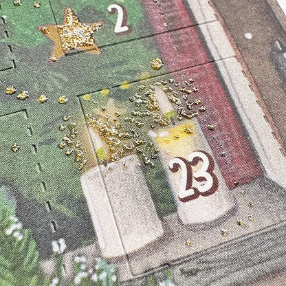 Detailaufnahme Adventskalenderkarte Weihnachtsbaum AK43