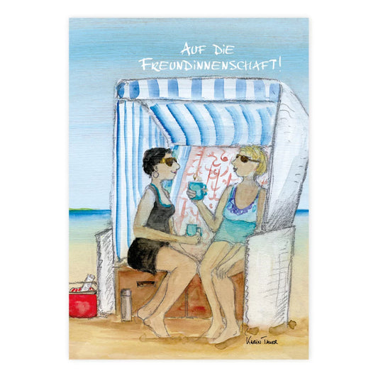 Auf die Freundinnenschaft - Postkarte  - Art.Nr. PKGR134