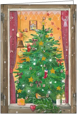 Adventskalenderkarte Weihnachtsbaum - Art.Nr AK43