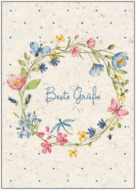 Beste Grüße -  Postkarte  Art.Nr. PKGR163