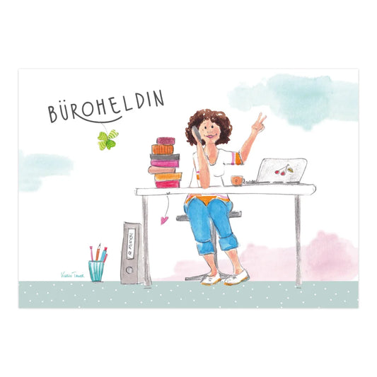 Büroheldin - Postkarte  - Art.Nr. PKGR106
