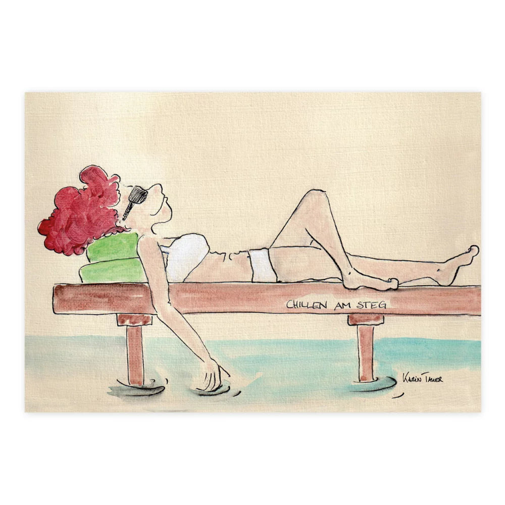 Chillen am Steg - Postkarte  - Art.Nr. PKGR144