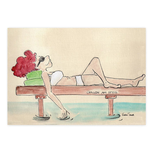 Chillen am Steg - Postkarte  - Art.Nr. PKGR144