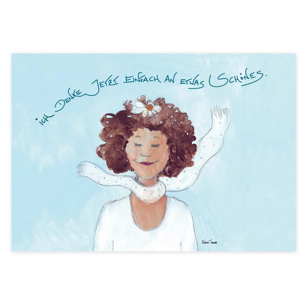 Postkarte Ich denke jetzt einfach an etwas Schönes – PKGR137