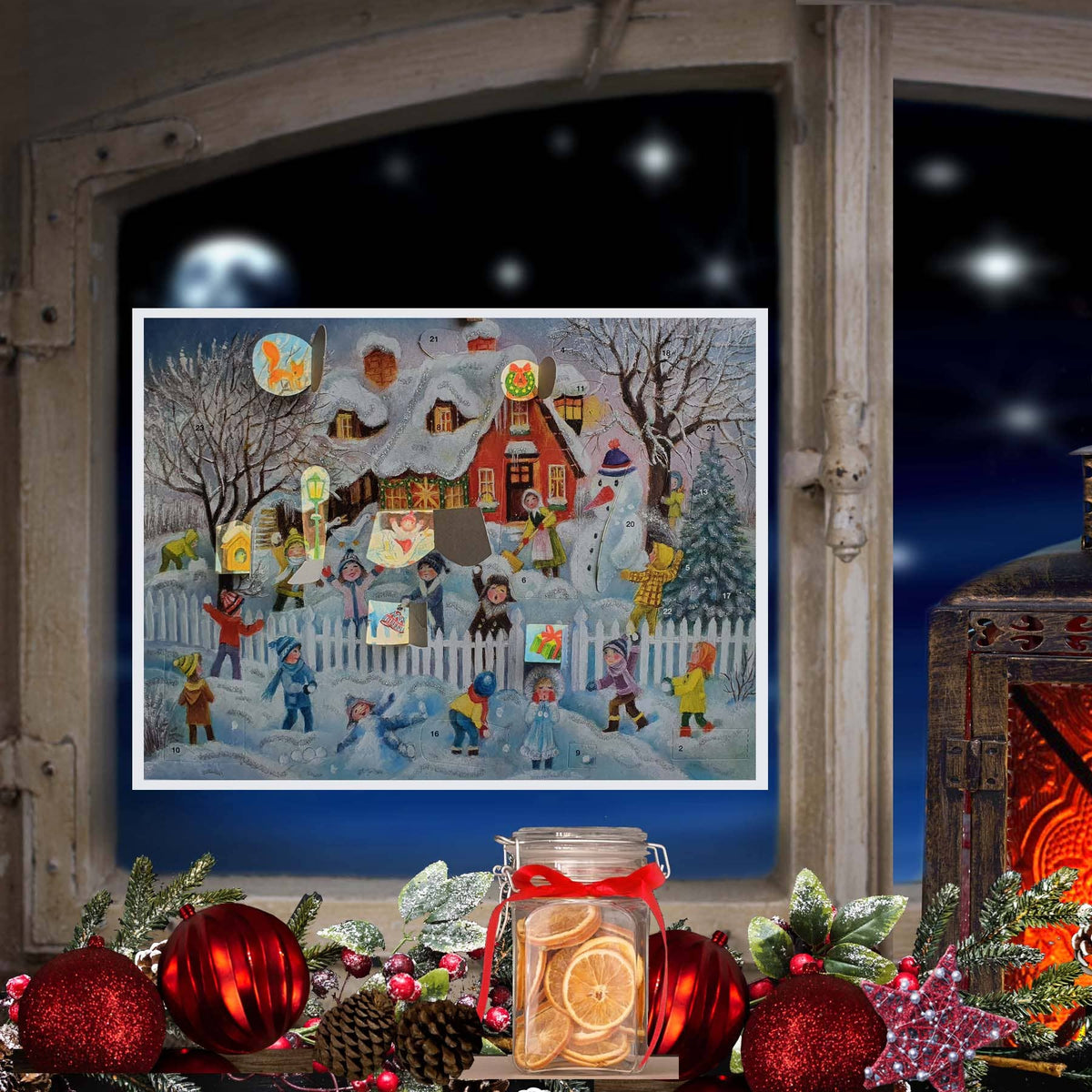 Adventskalender Schneeballschlacht  AK75