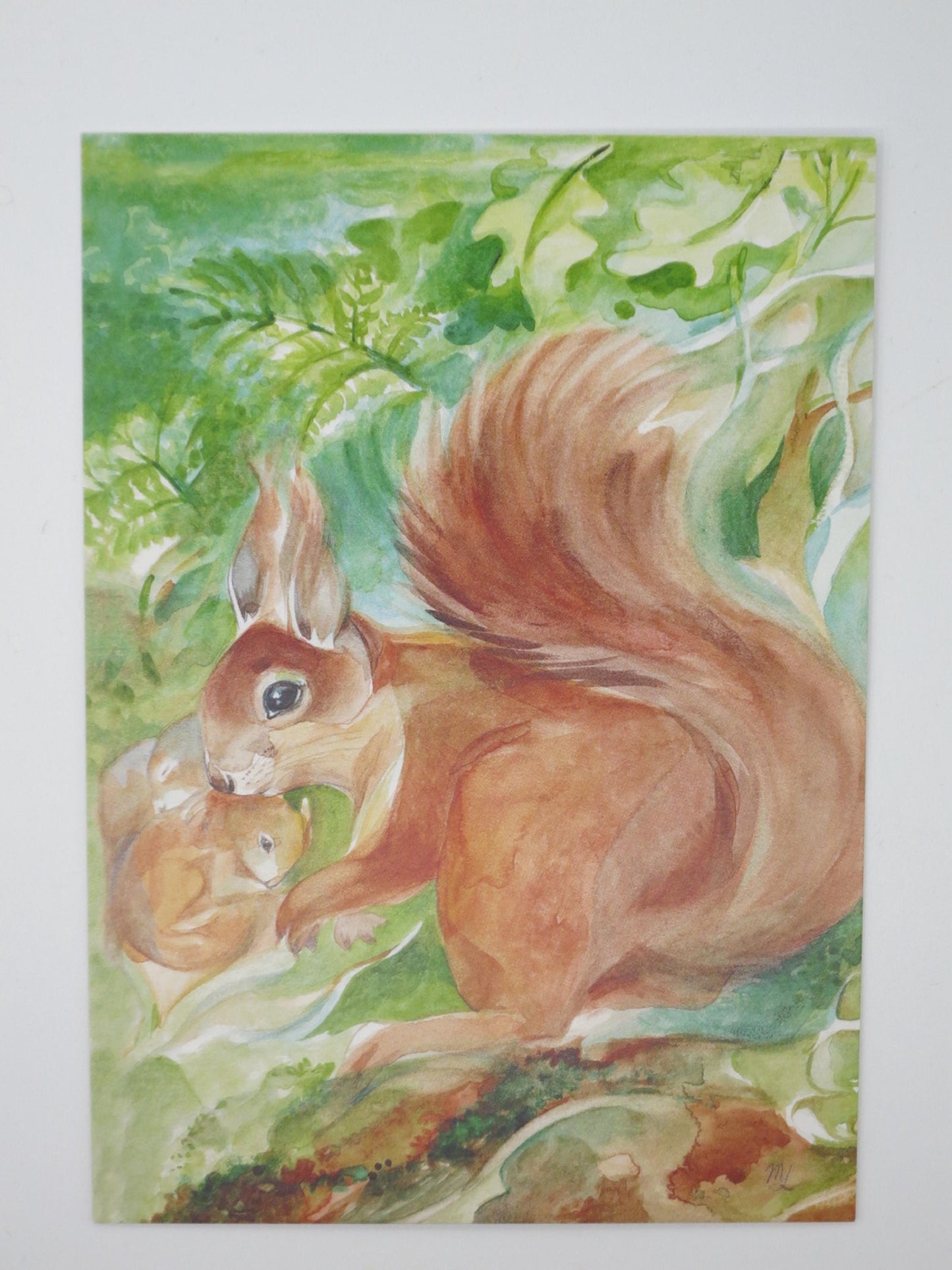 Postkarte Eichhornliebe, Detailansicht, Marie Laure Viriot, Art. PKHE9