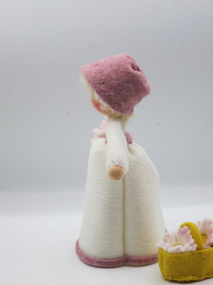 Profilansicht des Gesichts vom Gänseblümchen-Waldorf-Blumenkind