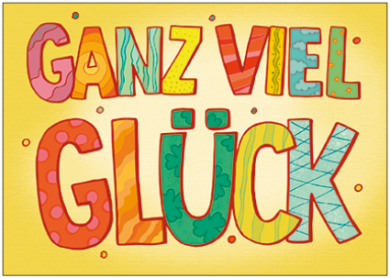 Ganz viel Glück - Postkarte Art.Nr.PKGR169