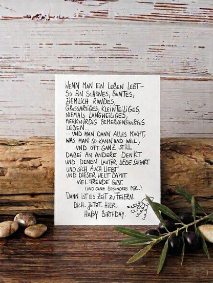 Geburtstagskarte Feierzeit mit Spruch von Edition Gute Geister