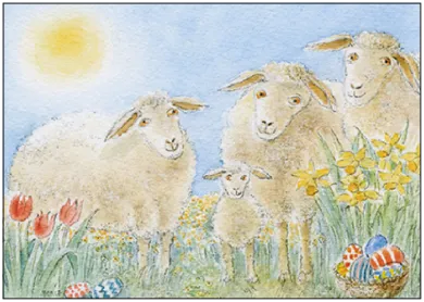 Osterglück - Postkarte - Waldorf  Art.Nr.PKFR135