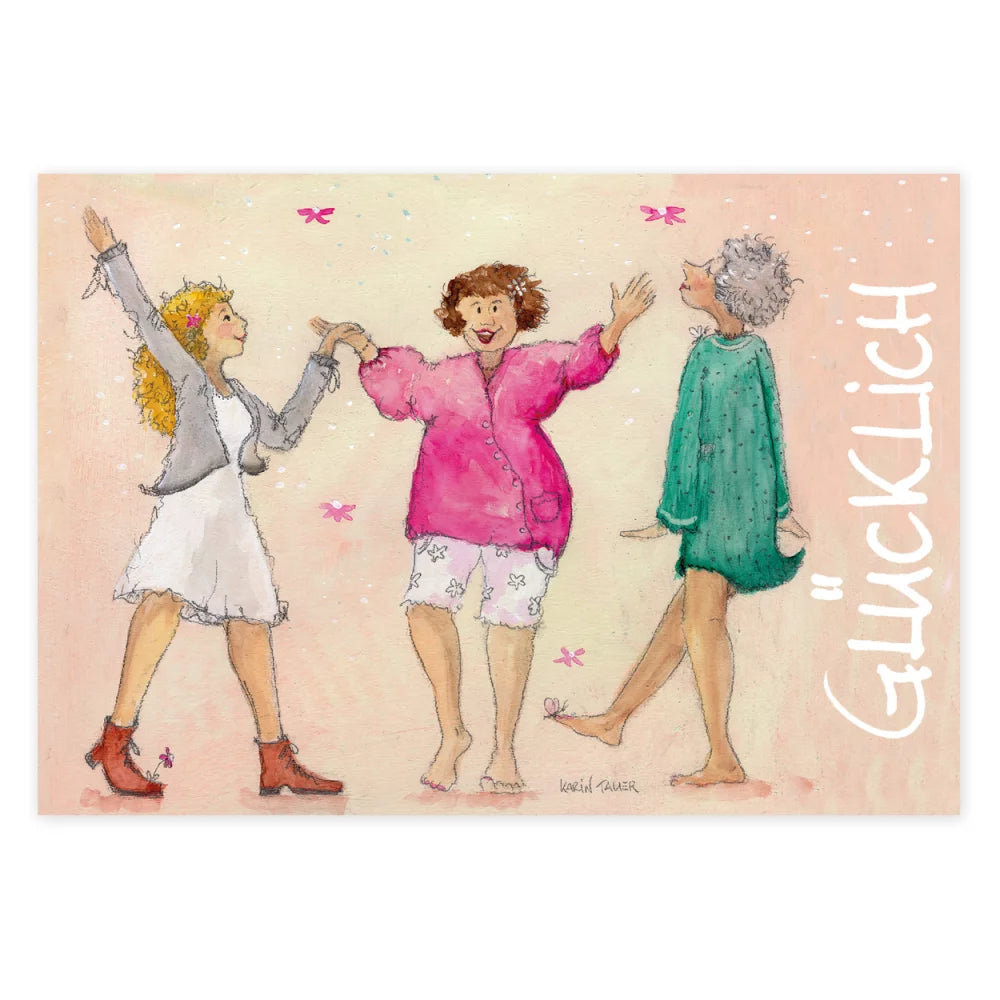 Glücklich - Postkarte  - Art.Nr. PKGR123