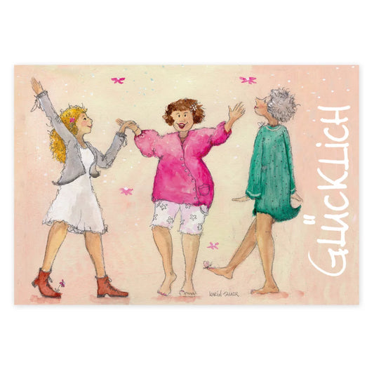 Glücklich - Postkarte  - Art.Nr. PKGR123