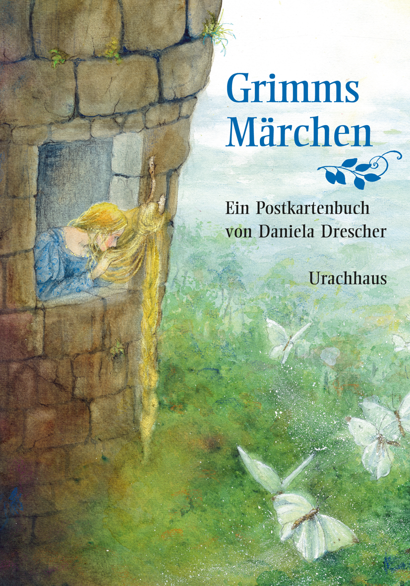 Grimms Maerchen Postkartenbuch Daniela Drescher - 15 Postkarten Rapunzel Aschenputtel Dornroeschen