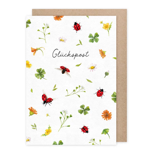 Glückspost - Doppelkarte mit Umschlag - Art.Nr.PKGR28
