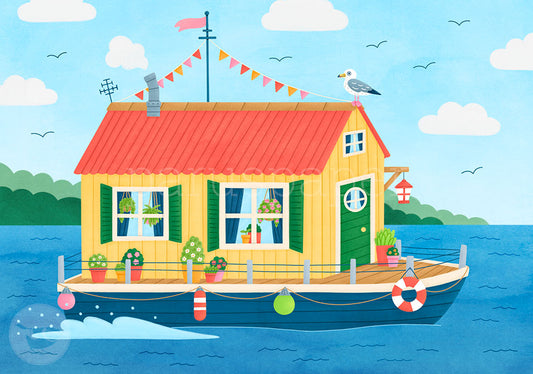 Hausboot - Postkarte - Art.Nr.PKGR77