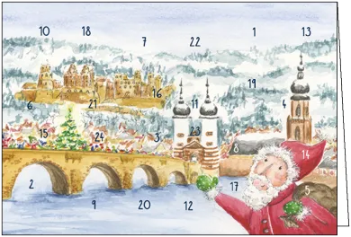 Adventskalenderkarte Heidelberg - Art.Nr AK44