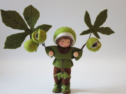 Kastanien Junge - handgefertigte Blumenkinder- Art. HE35