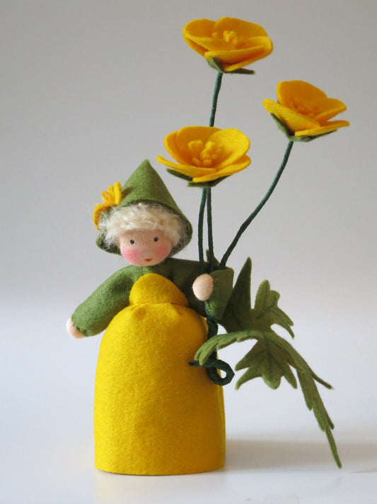 Butterblume -  handgefertigtes Blumenkind -  Art. SO86