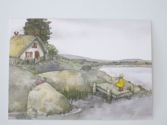 Mädchen am See -  Postkarte - PKHE209