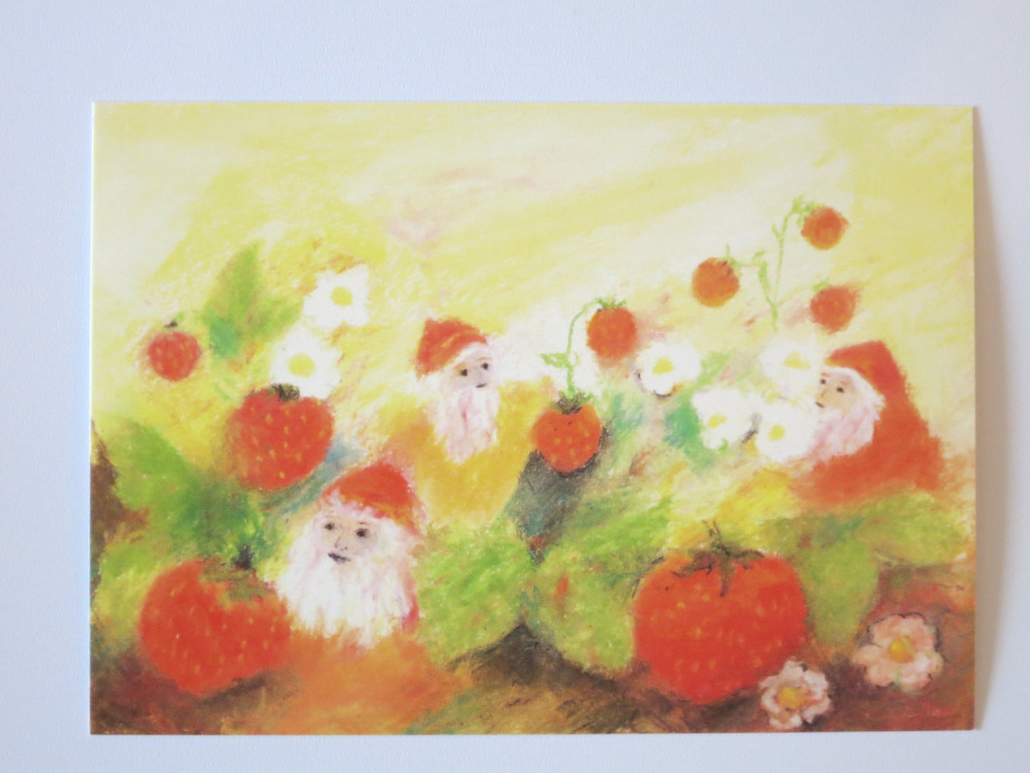 Zwerge bei den Erdbeeren - Postkarte  Art. PKSO240