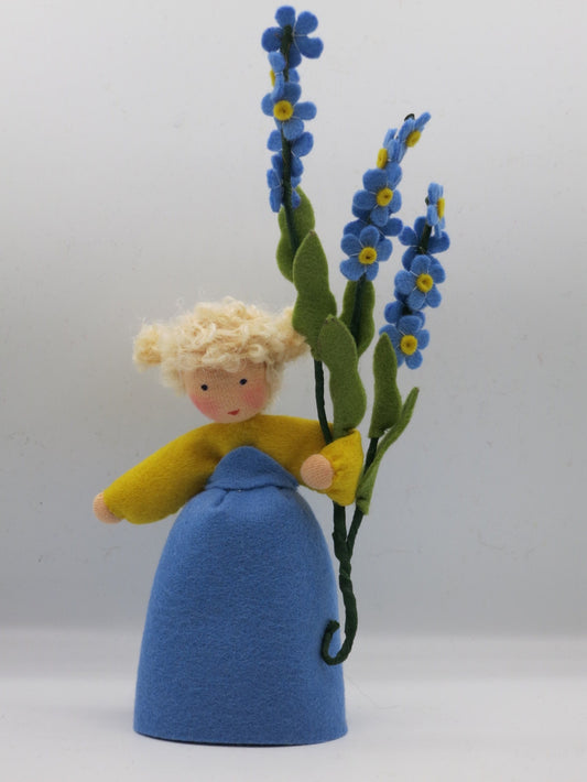 Vergissmeinnicht - handgefertigtes Blumenkind für den Jahreszeitentisch - Art. FR51