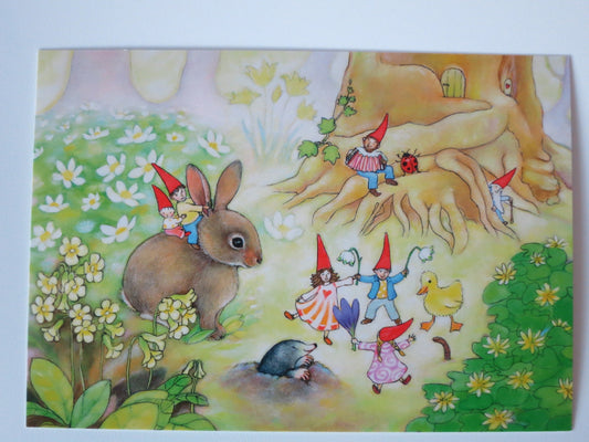 Frühlingszwerge -  Postkarte - WaldorfArt.Nr. PKFR63