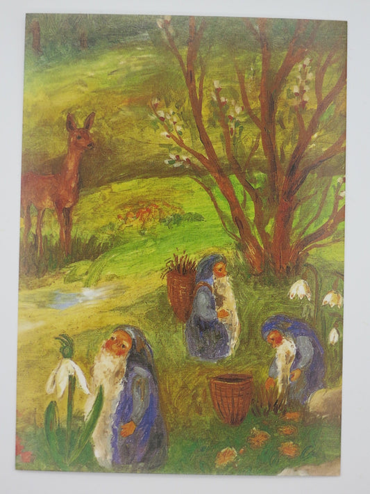 Wichtel im Frühling -  Postkarte Art.PKFR204
