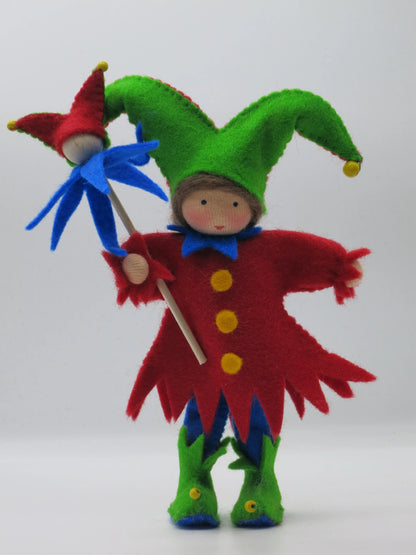 Harlekin - Narr - Fasching - Blumenkind für den Jahreszeitentisch - Art. FR42