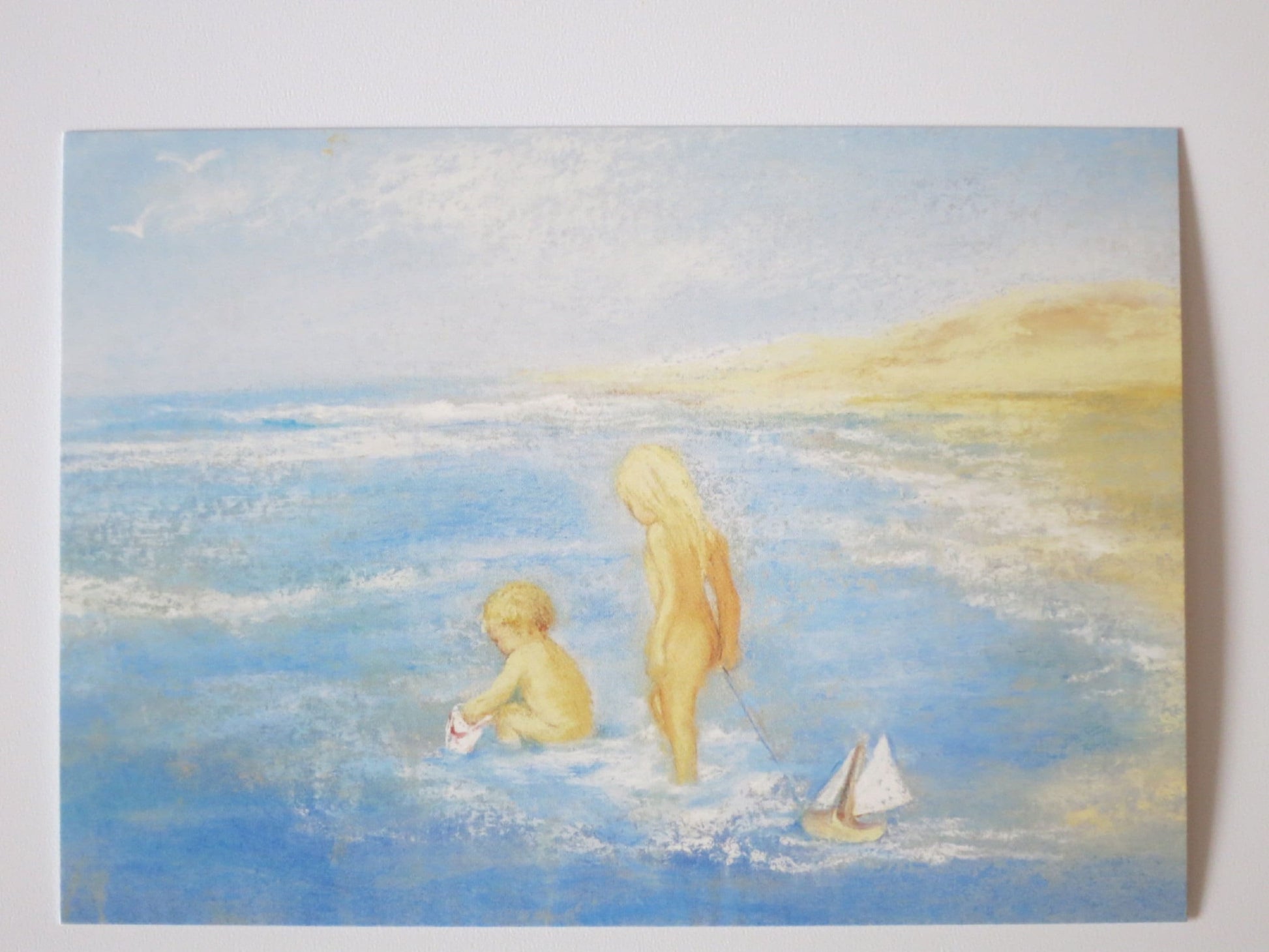 Postkarte Im Meer Marjan van Zeyl, Nahaufnahme der gedruckten Karte