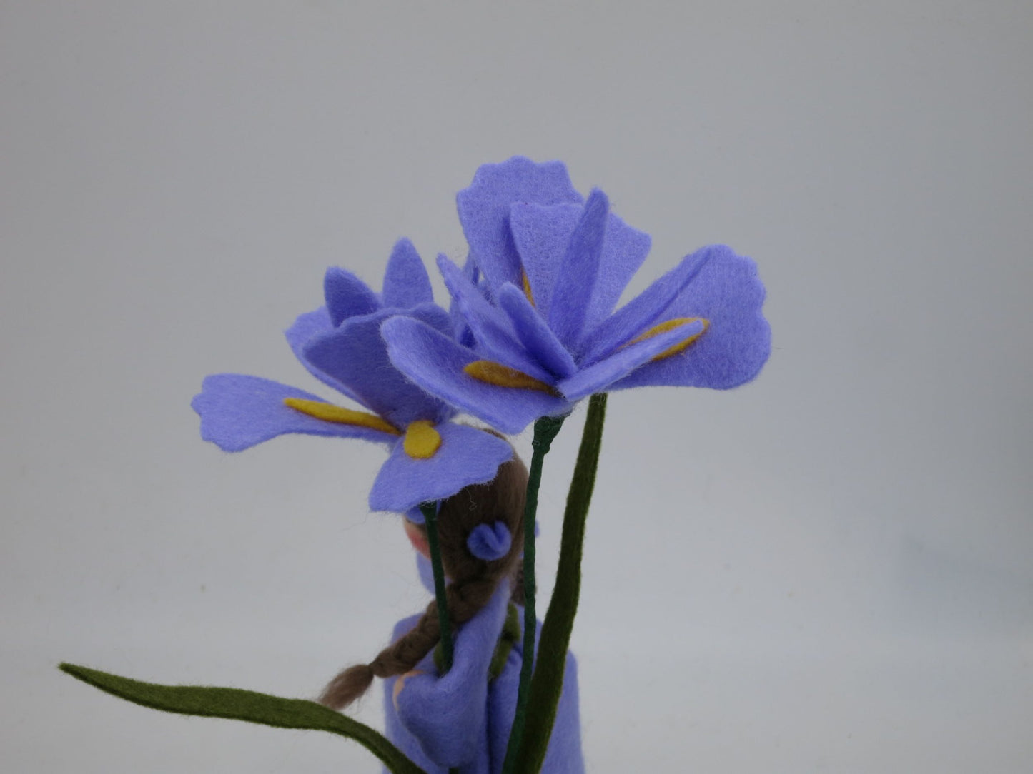 Iris Schwertlilie Blumenkind für den Sommer-Jahreszeitentisch
