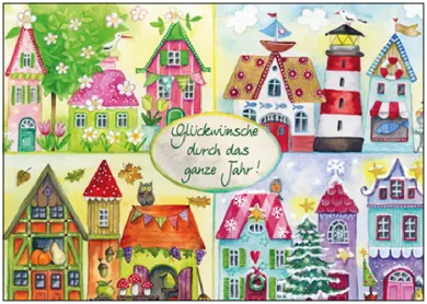 Glückwünsche durch das ganze Jahr -  Postkarte  Art.Nr. PKGR156