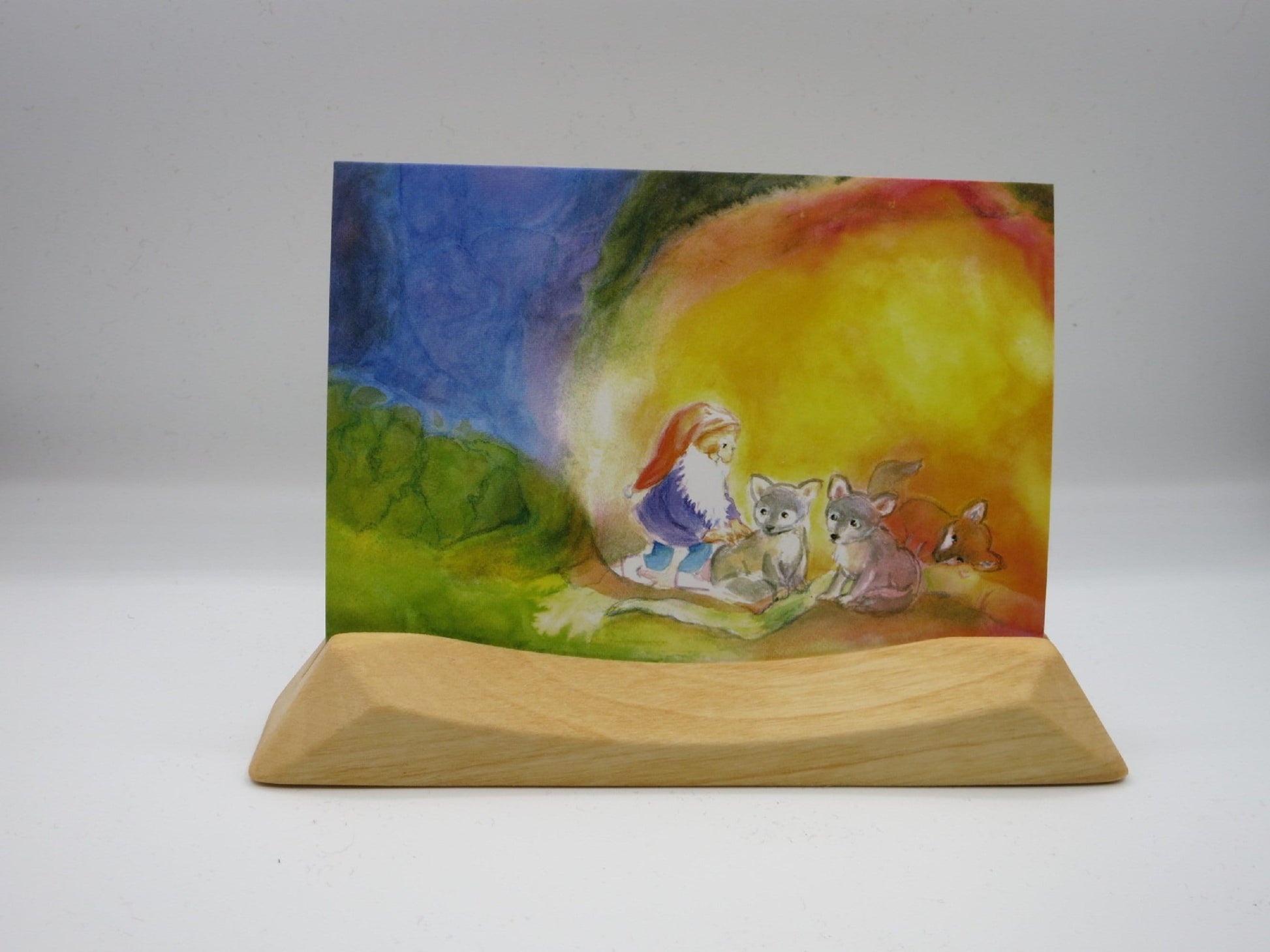 Kartenständer Classic aus Erlenholz - Postkartenhalter