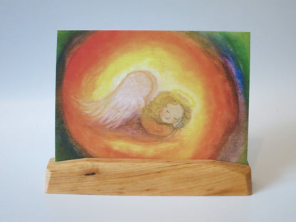 Kartenständer Natur aus Erlenholz - Postkartenhalter
