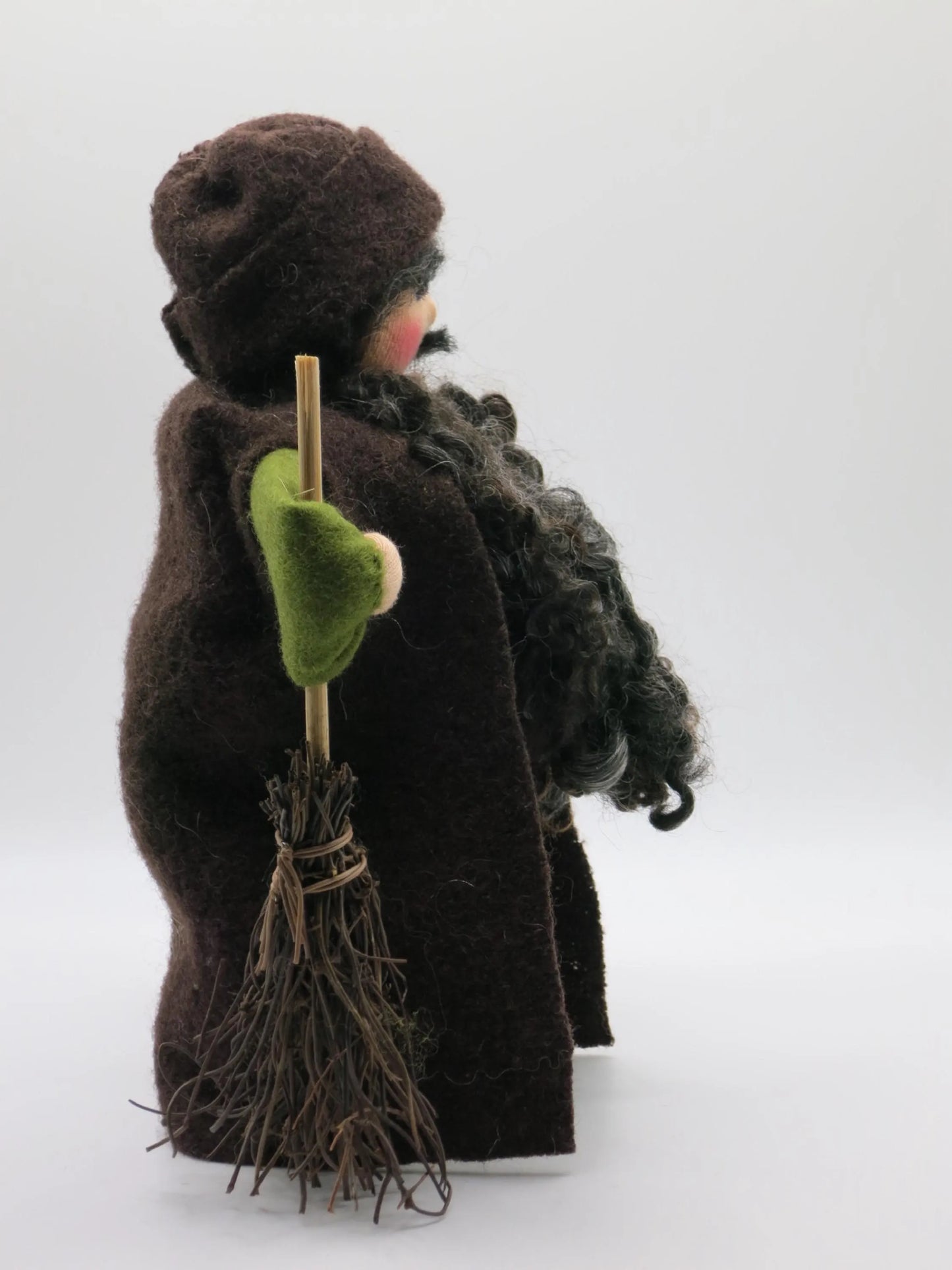 Knecht Ruprecht Blumenkind Seitenansicht mit Jutesack, Waldorf Jahreszeitentisch Art. WI48