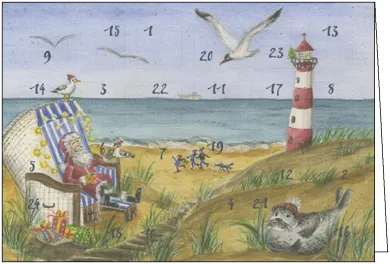 Adventskalenderkarte Advent an der Küste - Art.Nr AK47