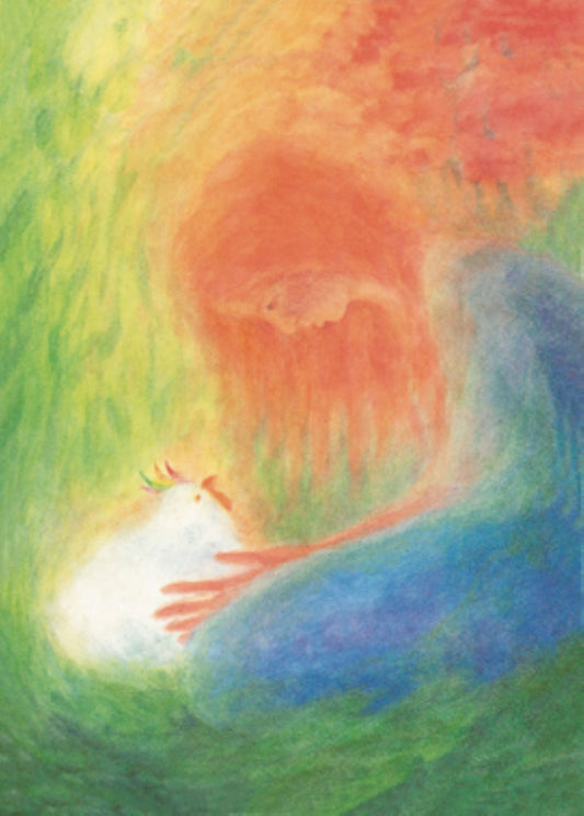 Mädchen mit Hühnchen - Postkarte  Art.PKFR187