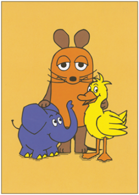 Maus, Elefant und Ente -  Postkarte  Art.Nr. PKGR155
