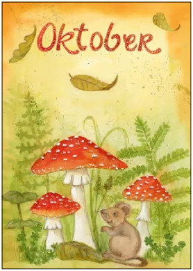 Oktober - Monatspostkarte - Waldorf Art.Nr.PKHE179