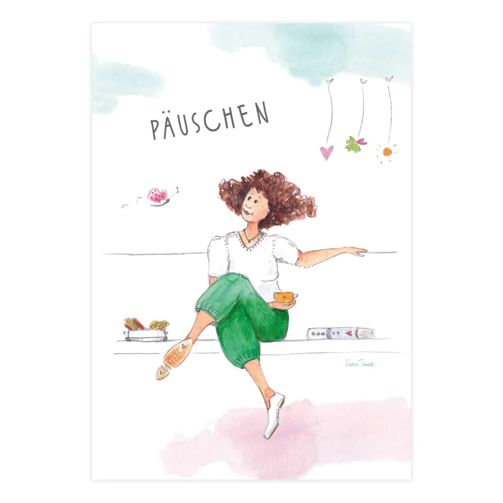 Päuschen - Postkarte  - Art.Nr. PKGR102