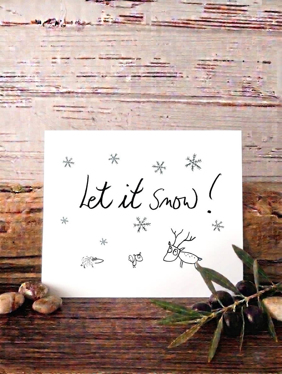Winter Postkarte Let it Snow von Edition Gute Geister