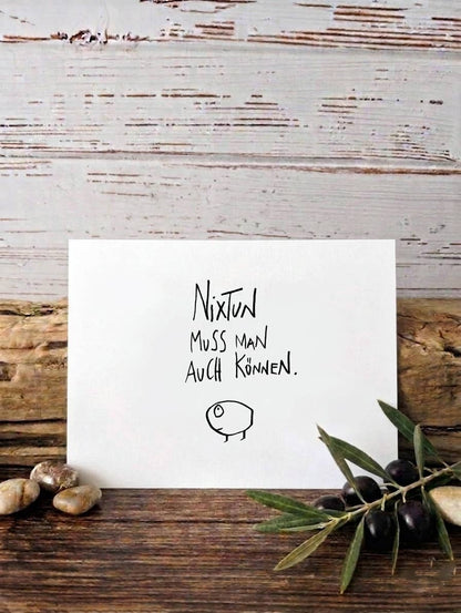Postkarte Nix Tun von Edition Gute Geister