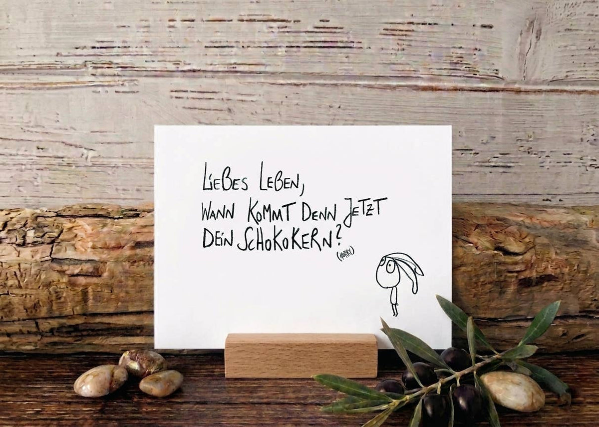 Postkarte Schokokern, mit Hase von Edition Gute Geister